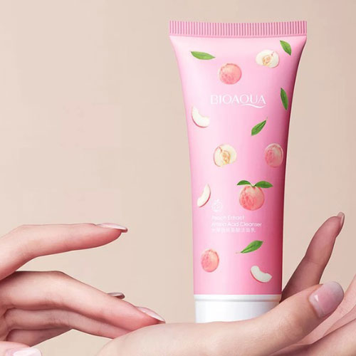 فوم شستشو آمینو اسید عصاره هلو بیواکوا ا Bioaqua Peach Extract Amino Acid Foam Cleanser — تصویر ۴