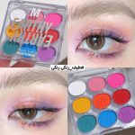 پالت سایه چشم 9 رنگ برند می.س لا.را با پیگمنت بالا ا Miss Lara 9 Colors Eye Shadow Palette - Image 4