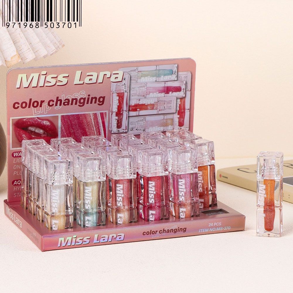 Img-Product-Novin-3 لیپ گلاس شاین میس لارا رنگین کمانی ا HIGH-GLITTER LIP GLOSS BRILLO LABIAL MISS LARA - Image 1